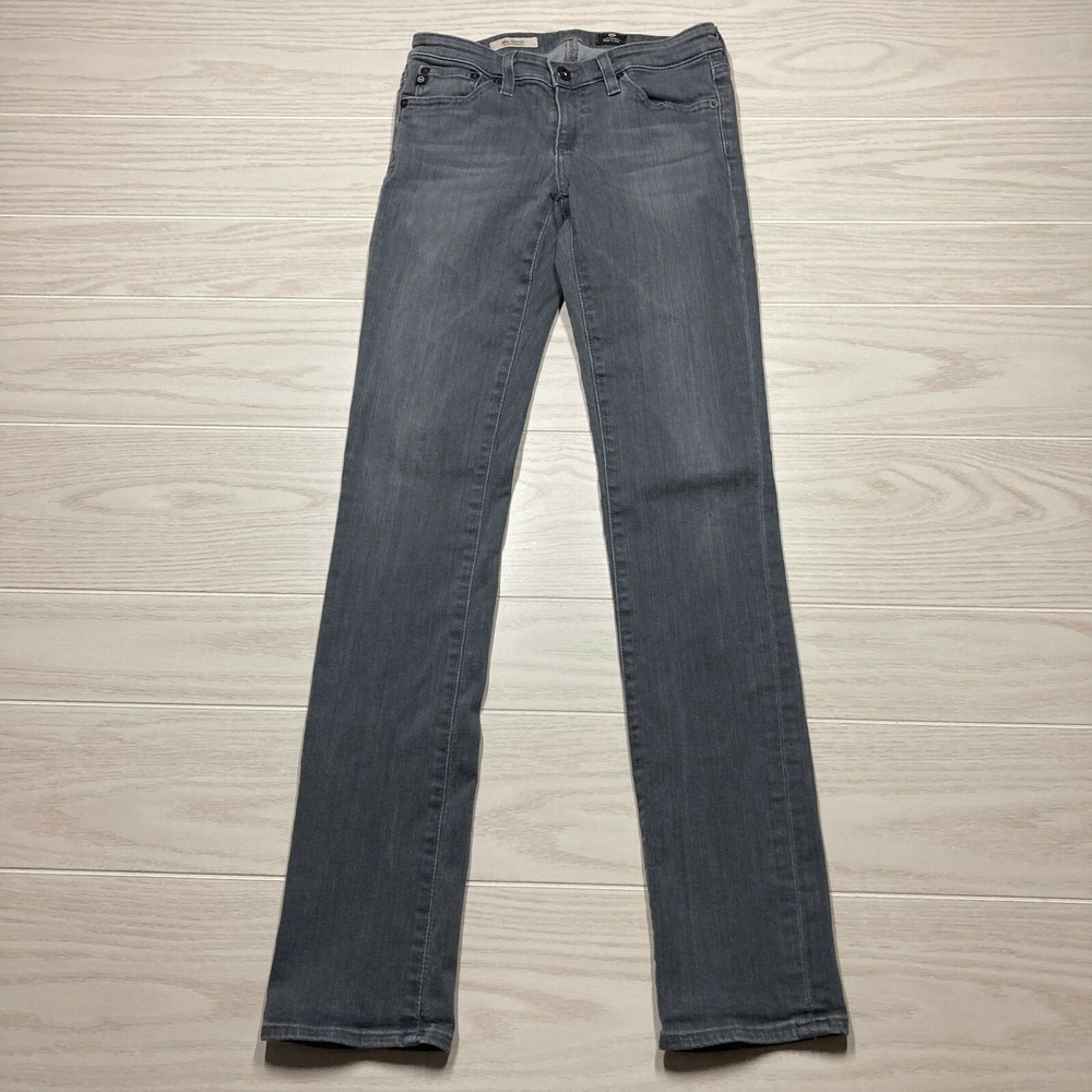 Adriano Goldschmied Women's The Stevie Slim Straight Jeans Gray Size 25R 25x30.5